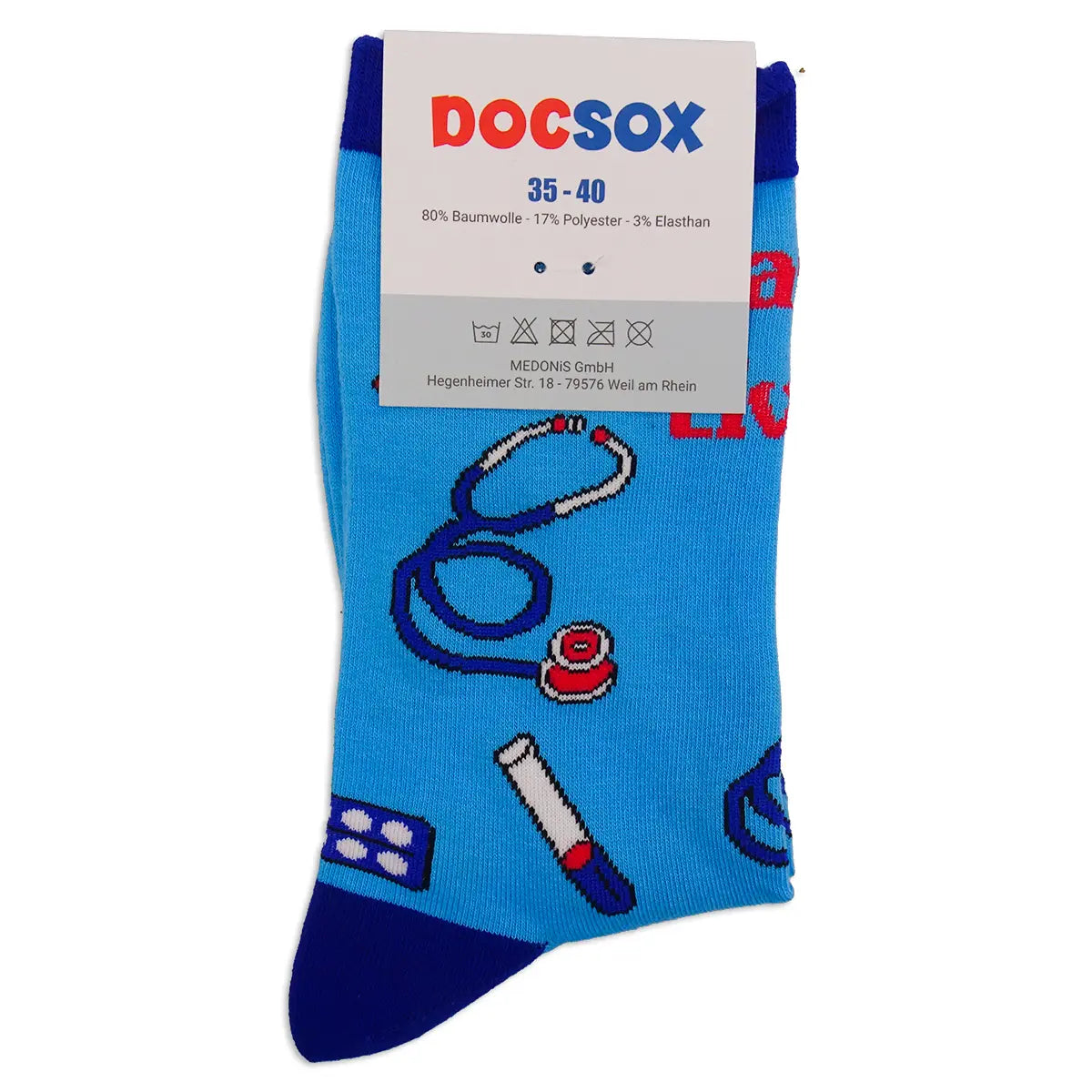 Lustige Medizin Motiv Socken Labor