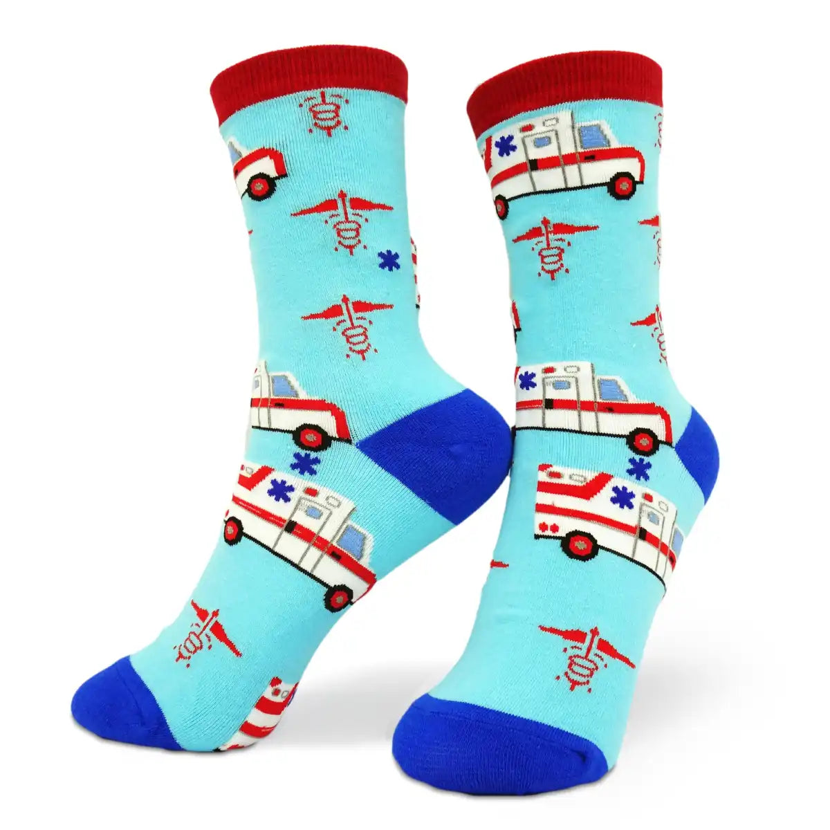 Lustige Medizin Socken mit buntem Arzt Motiv Life Guard - Bequeme und Farbenfrohe Strümpfe