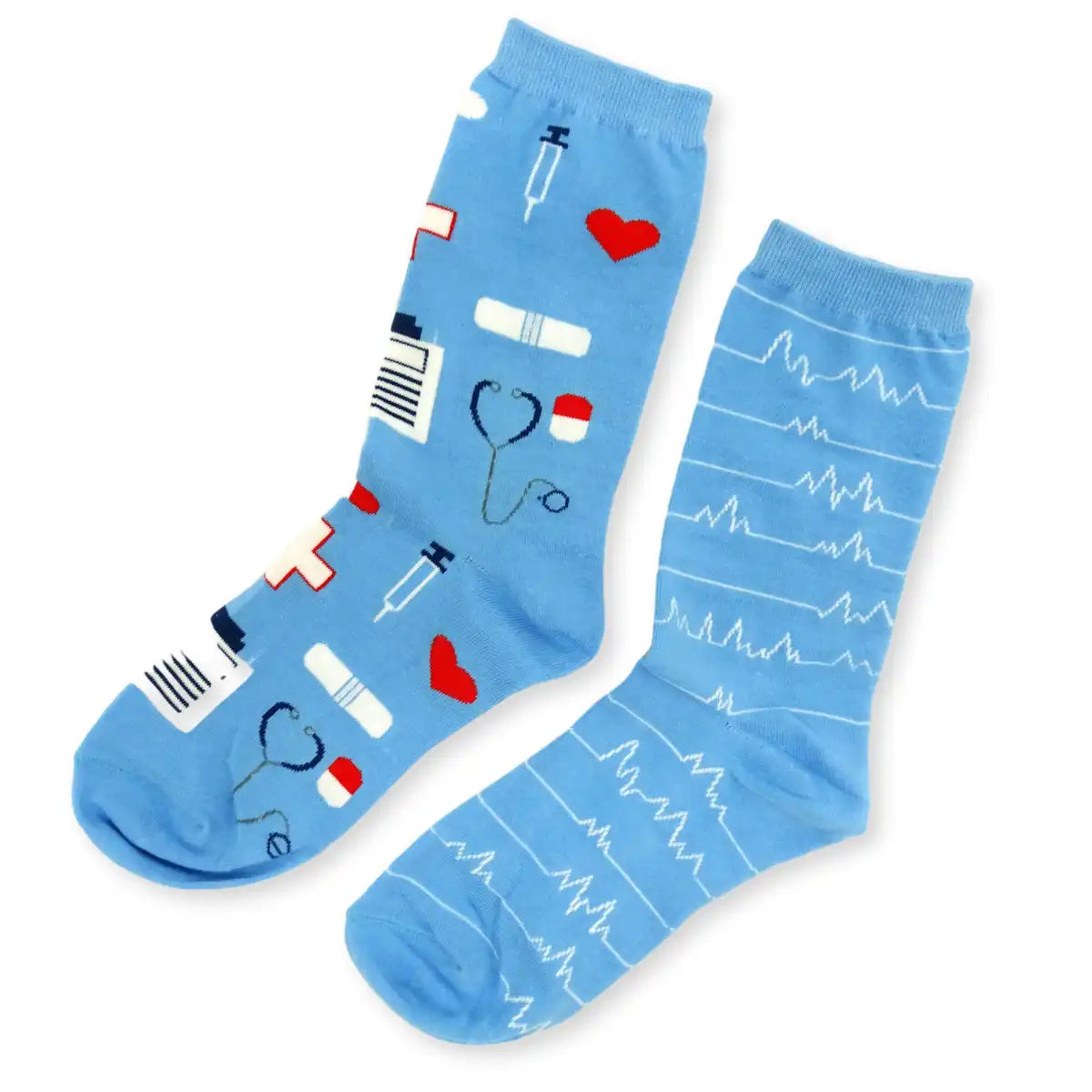 Lustige Medizin Socken mit buntem Arzt Motiv Medizin - Bequeme und Farbenfrohe Strümpfe