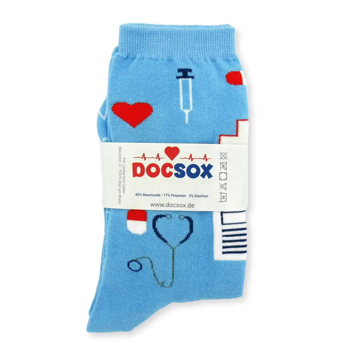 Lustige Medizin Socken mit buntem Arzt Motiv Medizin - Bequeme und Farbenfrohe Strümpfe
