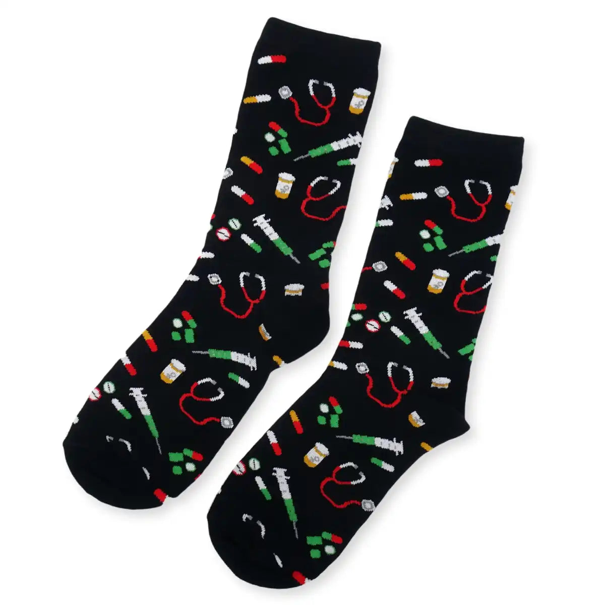 Lustige Medizin Socken mit buntem Arzt MotivAnästhesie - Bequeme und Farbenfrohe Strümpfe