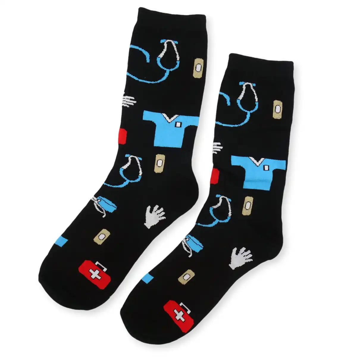 Lustige Medizin Socken mit buntem Arzt Motiv Scrub Life - Bequeme und Farbenfrohe Strümpfe