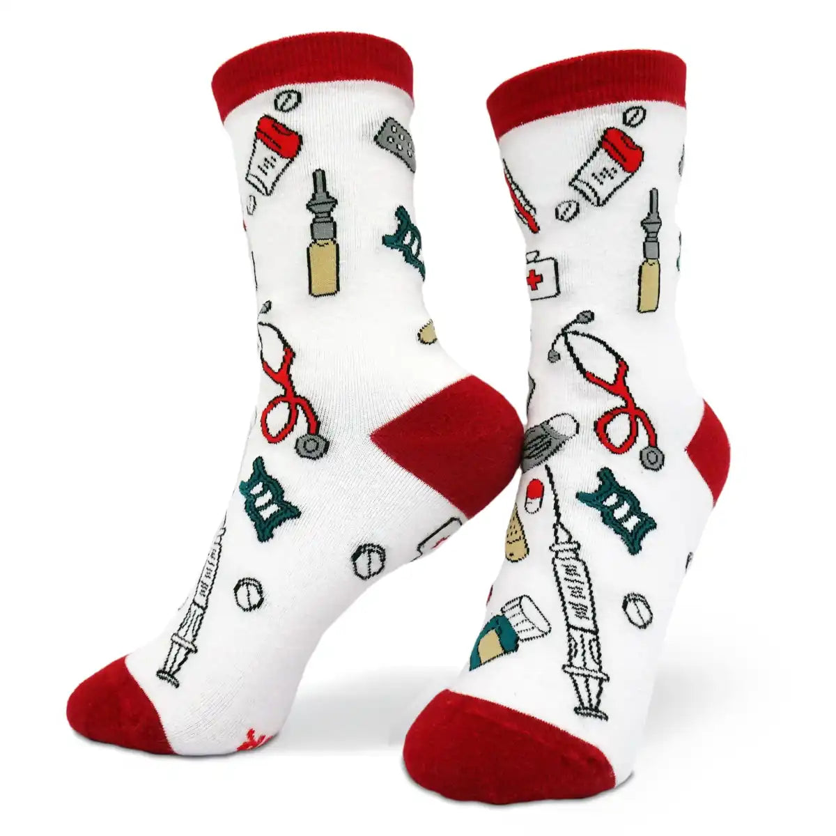 Lustige Medizin Socken mit buntem Arzt Motiv Im a doctor - Bequeme und Farbenfrohe Strümpfe