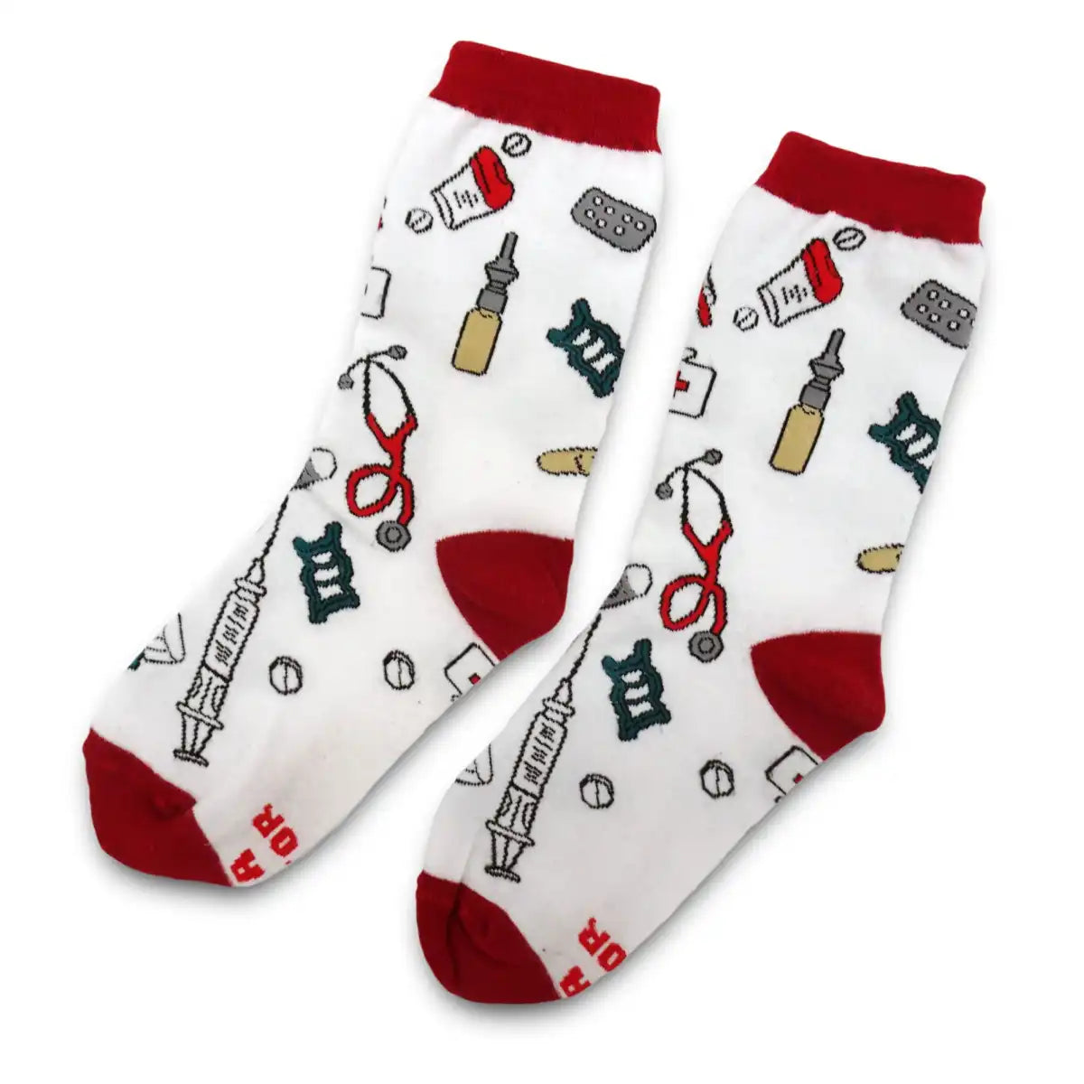 Lustige Medizin Socken mit buntem Arzt Motiv Im a doctor - Bequeme und Farbenfrohe Strümpfe