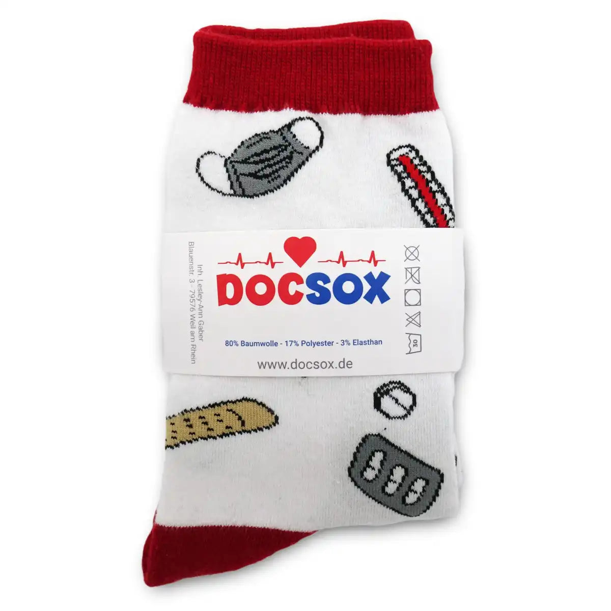 Lustige Medizin Socken mit buntem Arzt Motiv Im a doctor - Bequeme und Farbenfrohe Strümpfe