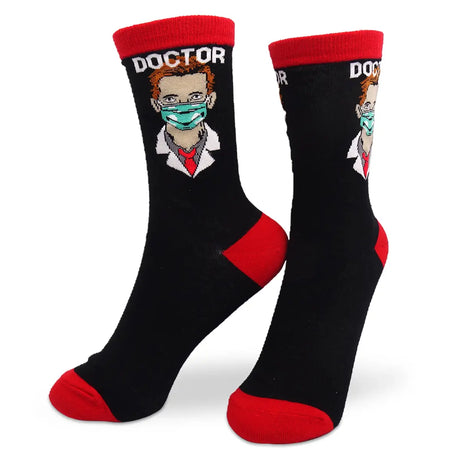 Lustige Medizin Motiv Socken Doktor Hero 