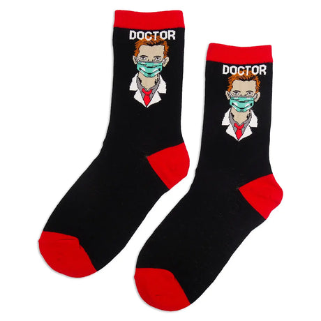 Lustige Medizin Motiv Socken Doktor Hero 