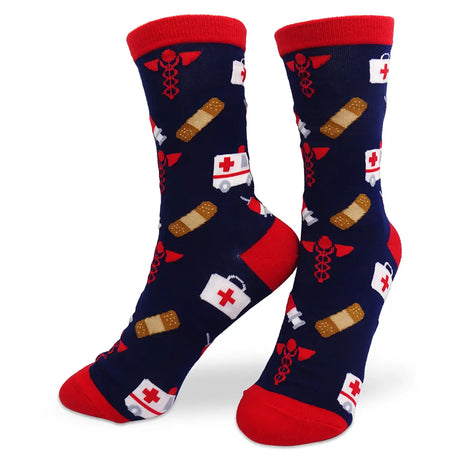 Lustige Medizin Motiv Socken First Aid 