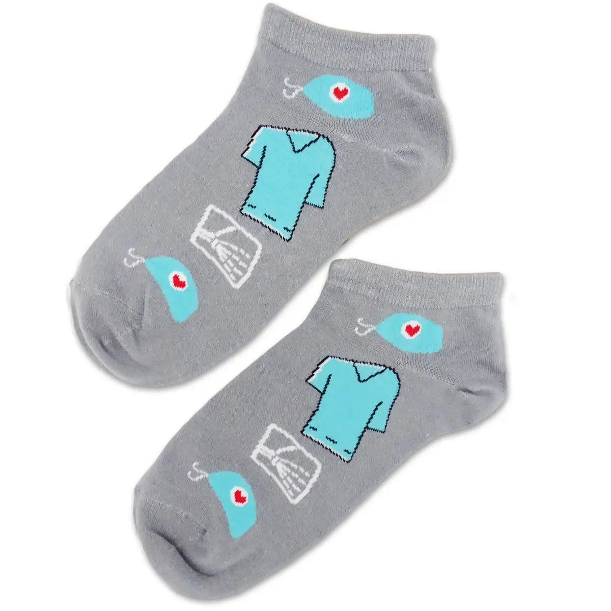 Lustige Medizin Sneaker Socken mit buntem Arzt Motiv OP-Saal