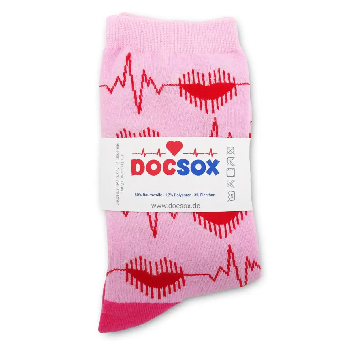 Lustige Medizin Socken mit buntem Arzt Motiv Heartbeat - Bequeme und Farbenfrohe Strümpfe