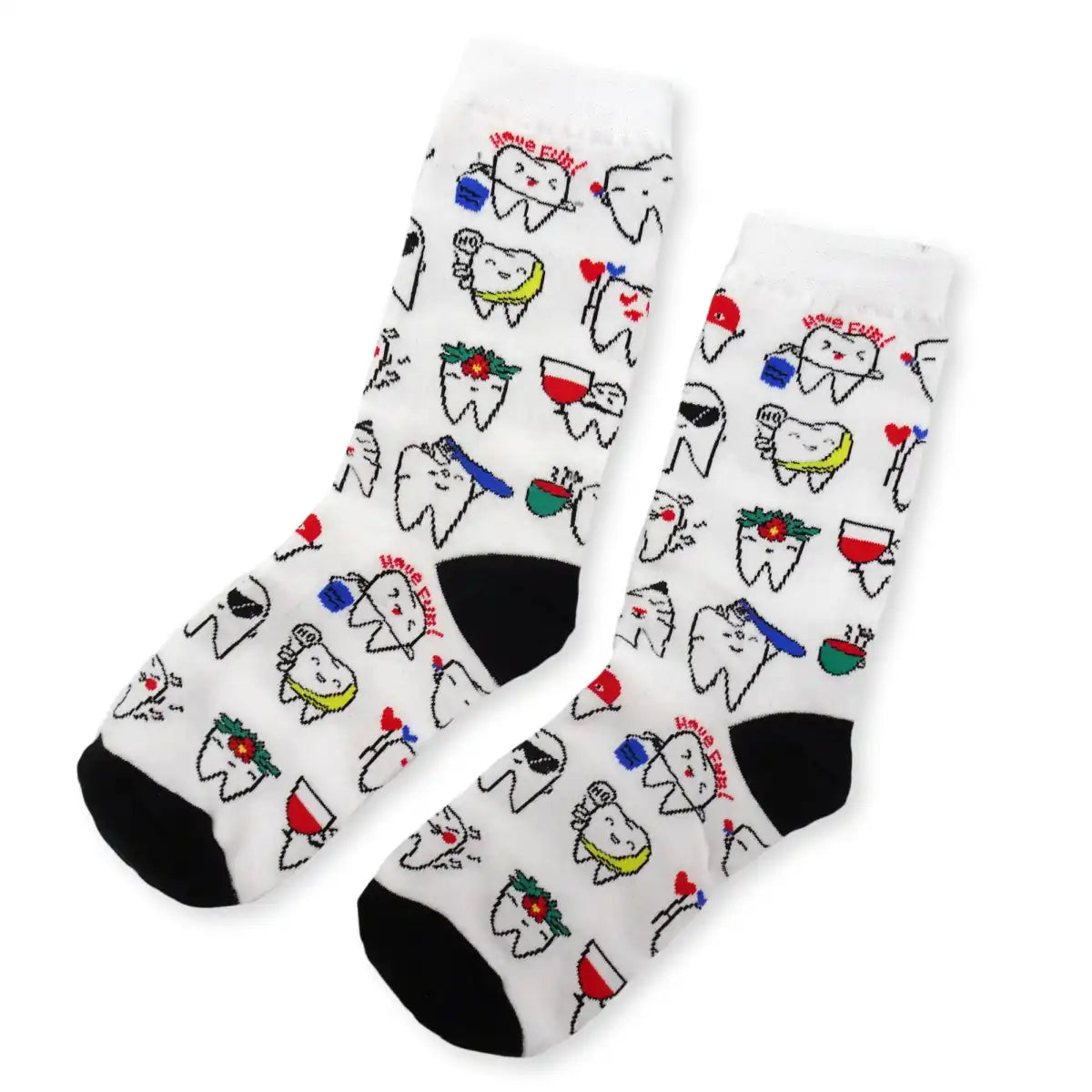 Lustige Medizin Socken mit buntem Arzt Motiv Crazy Dents - Bequeme und Farbenfrohe Strümpfe